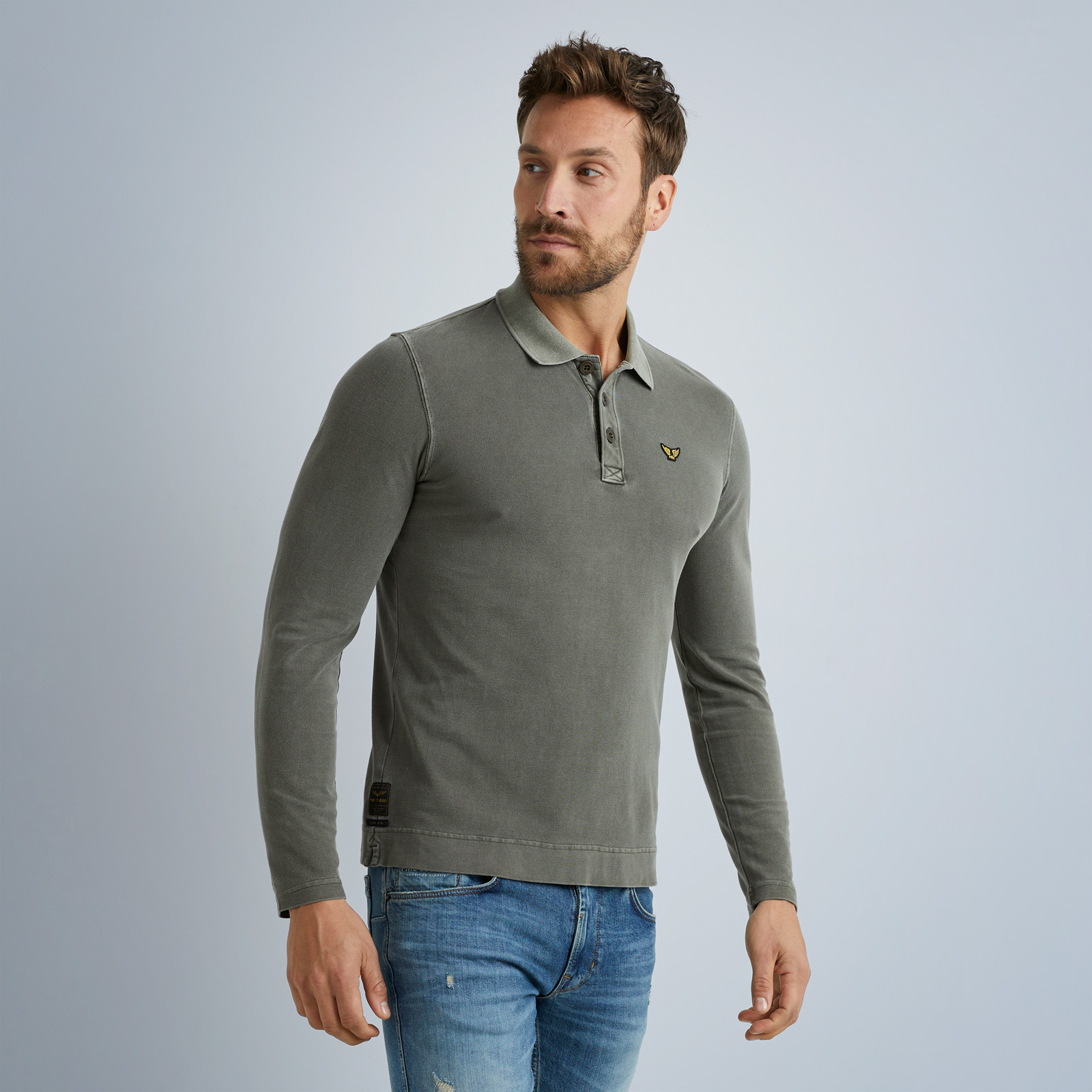 PME LEGEND | Langarm Pique Polo | Kostenloser Versand 