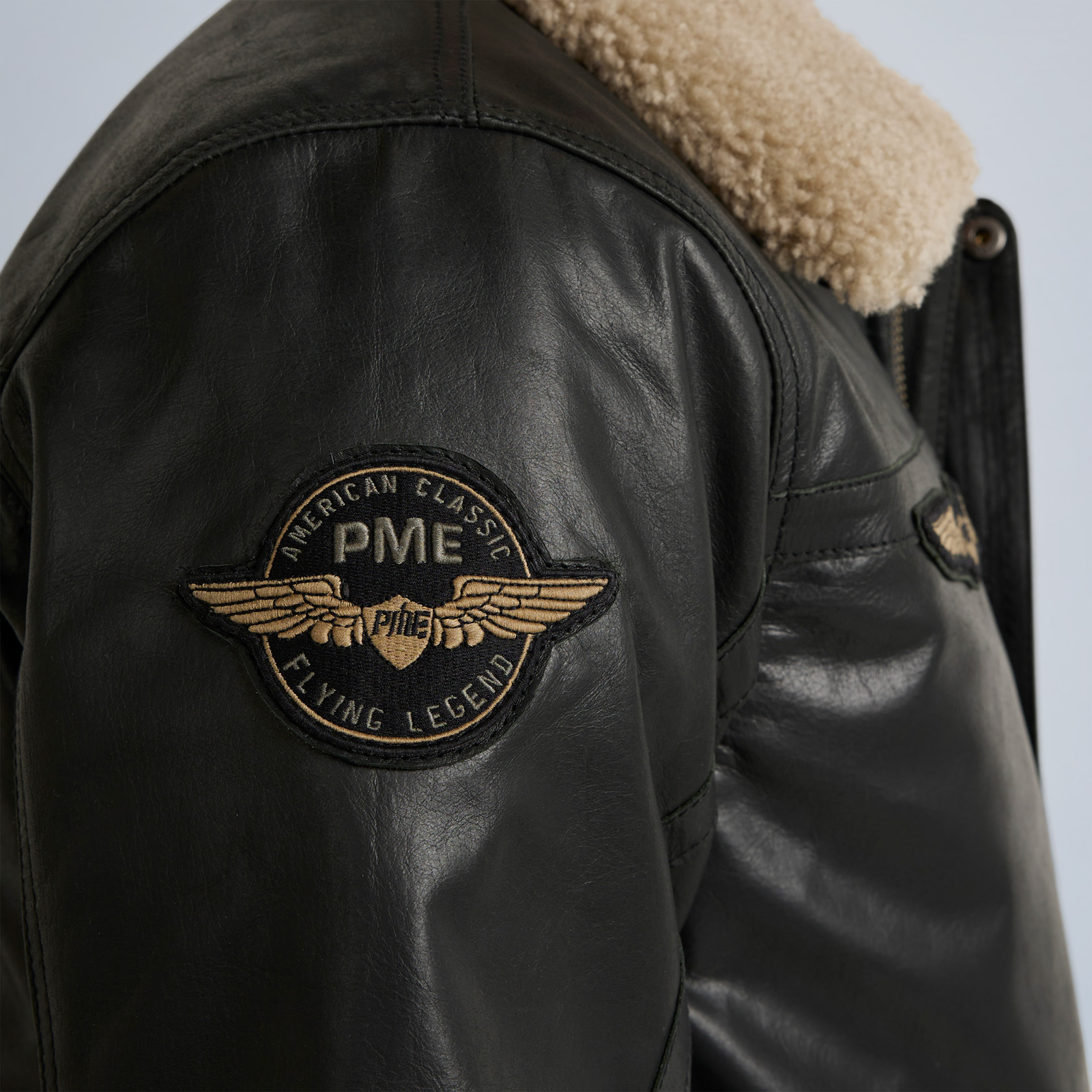 Hudson peak leather aviator jacket online