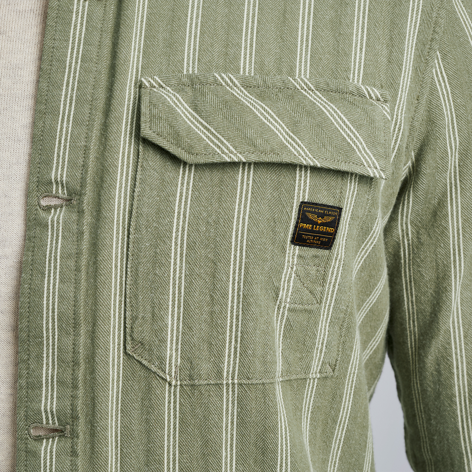 PME LEGEND | Hemdjacke aus einer Leinenmischung | Gratis Versand  