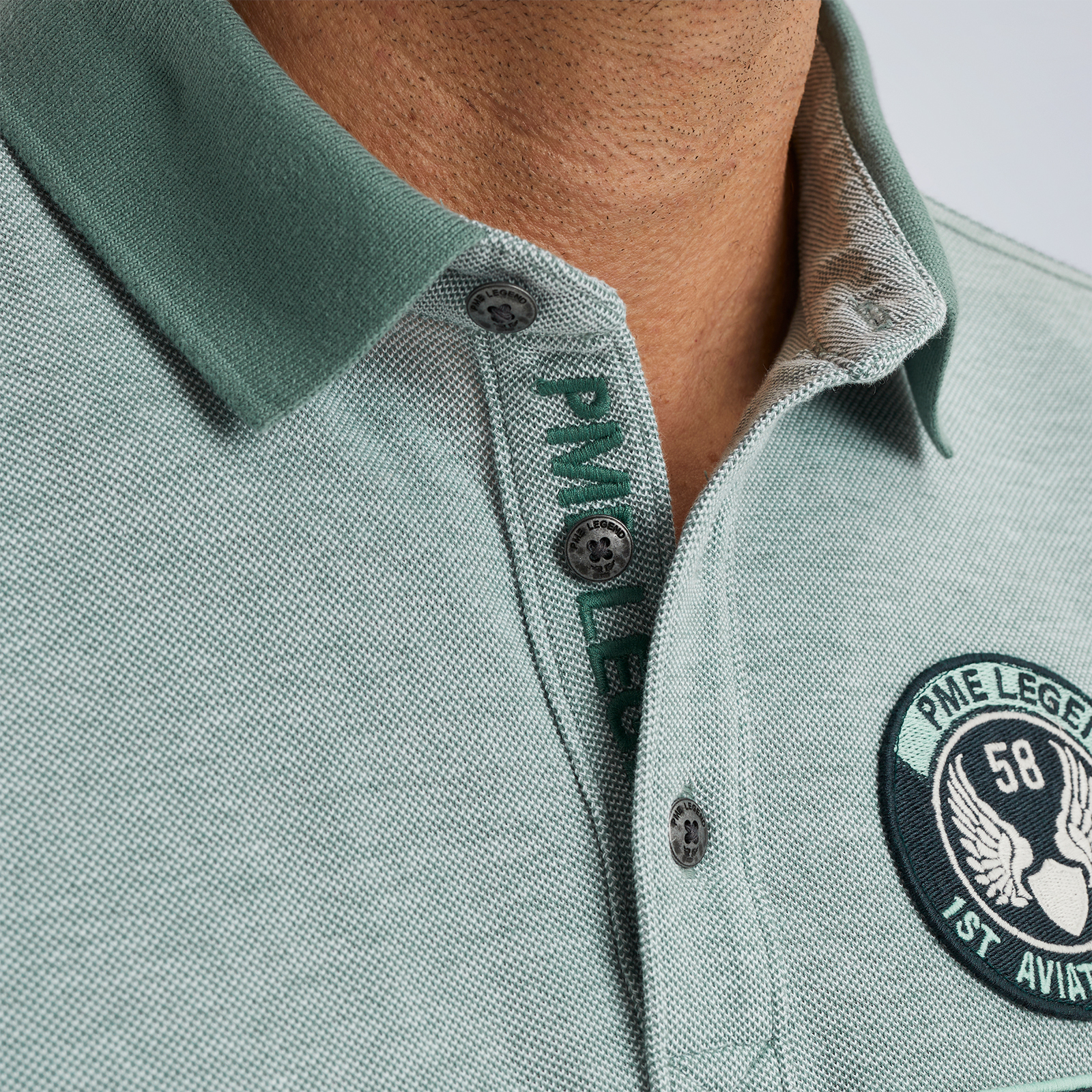 PME LEGEND | Poloshirt mit Badges | Gratis Versand und kostenfreie 