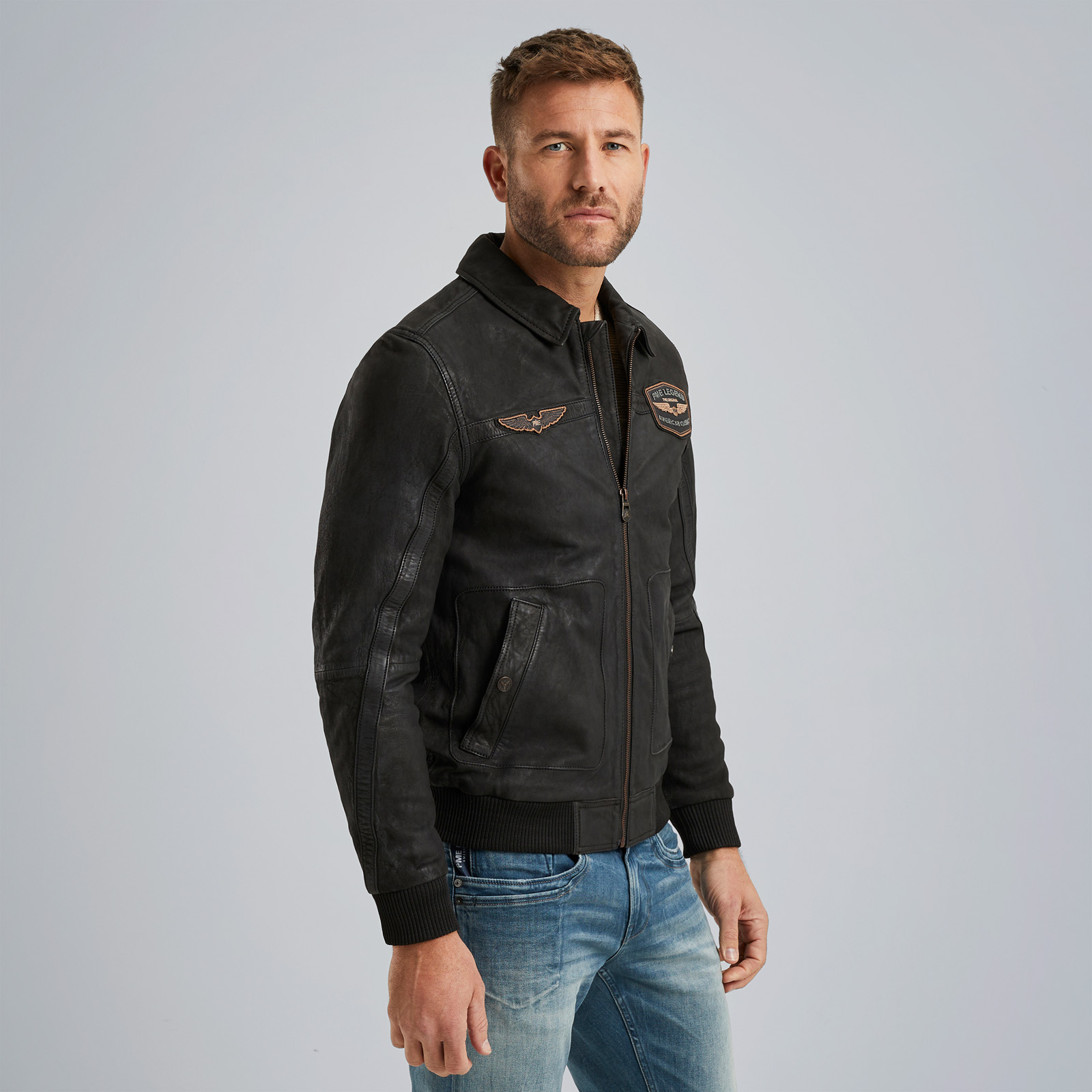 Hudson peak clearance leather aviator jacket