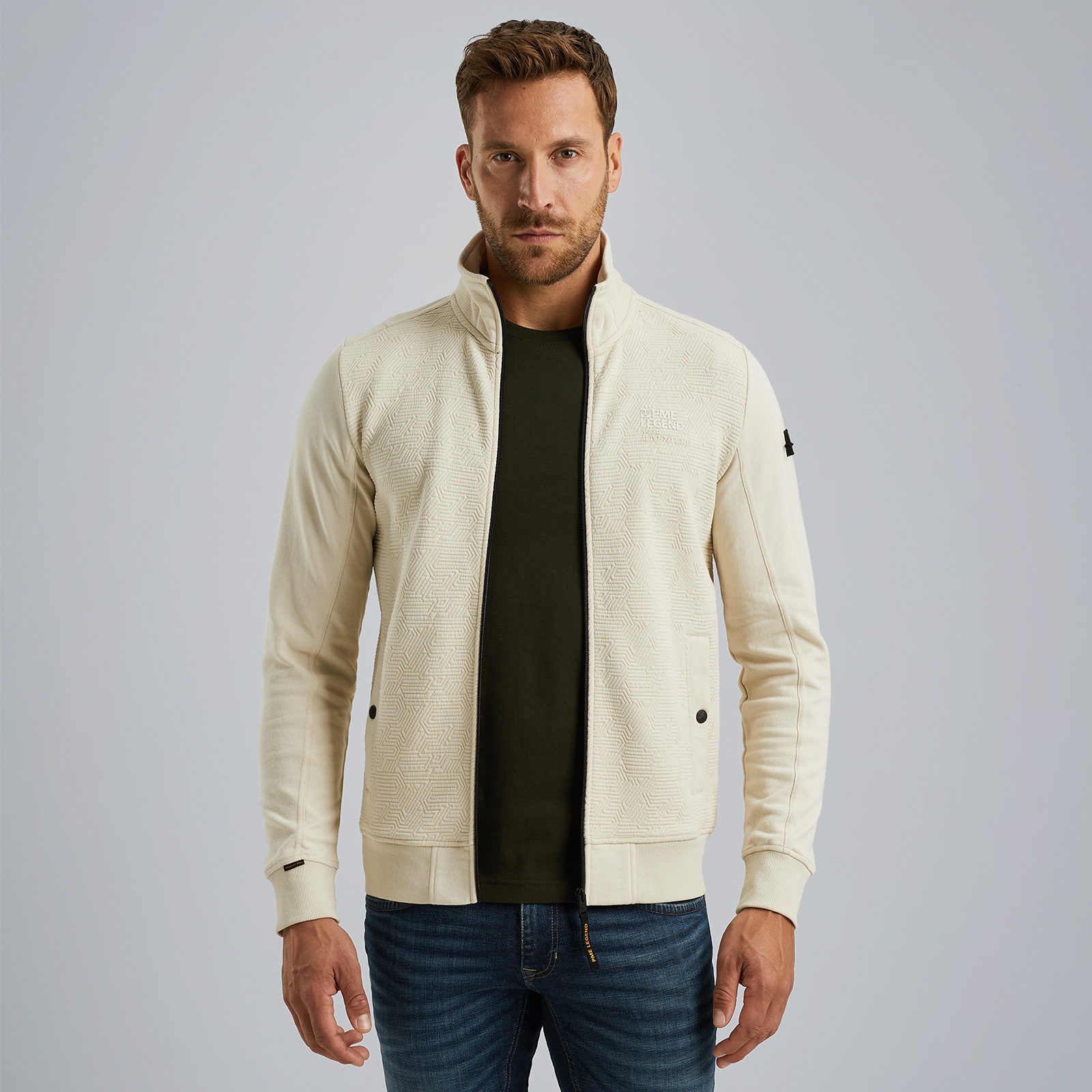 PME Legend Sweatjacke Herren - Spacer Look Mit Reißverschluss