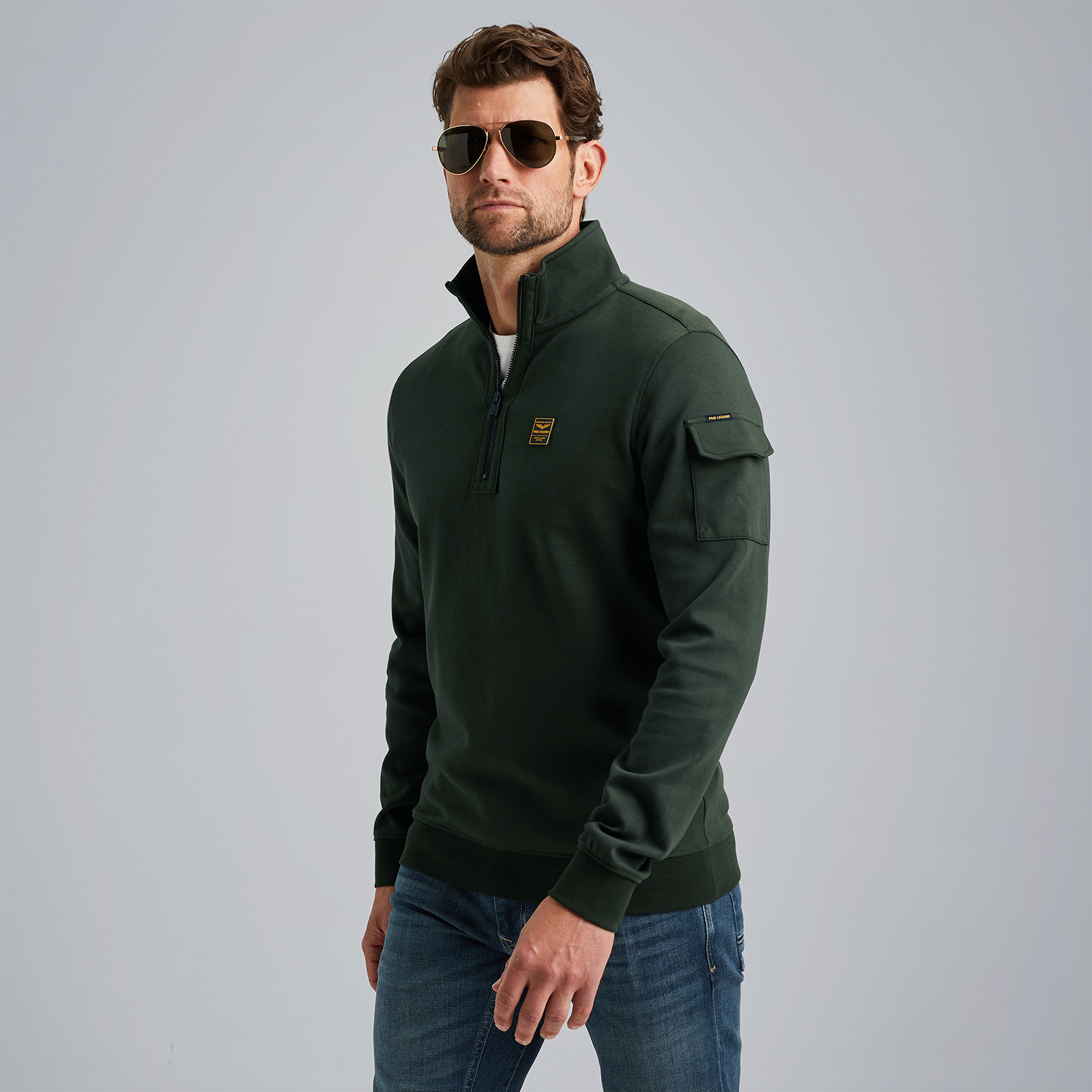 PME LEGEND | Pullover with half zipper | Free shipping and PME LEGEND | Pullover with half zipper | Free shipping and