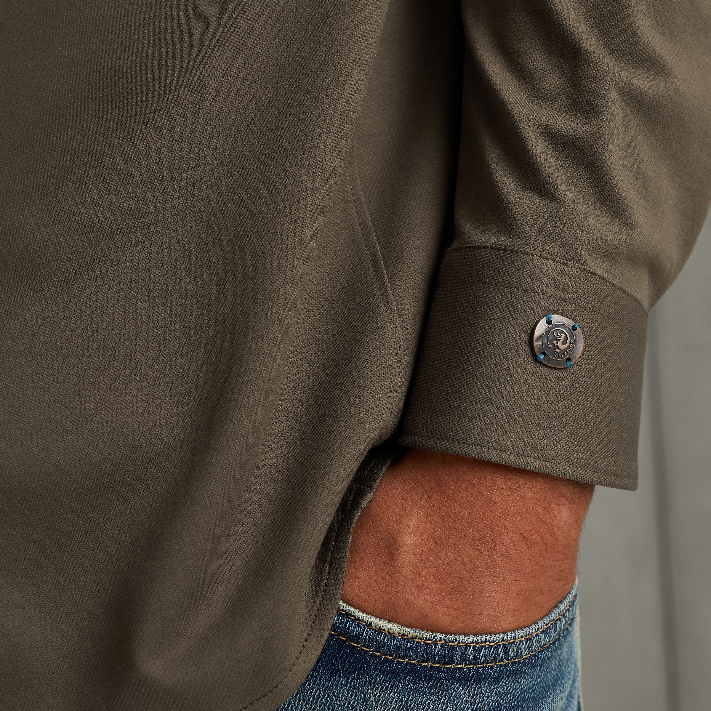 CAST IRON | Overhemd van twill jersey | Free shipping and returns