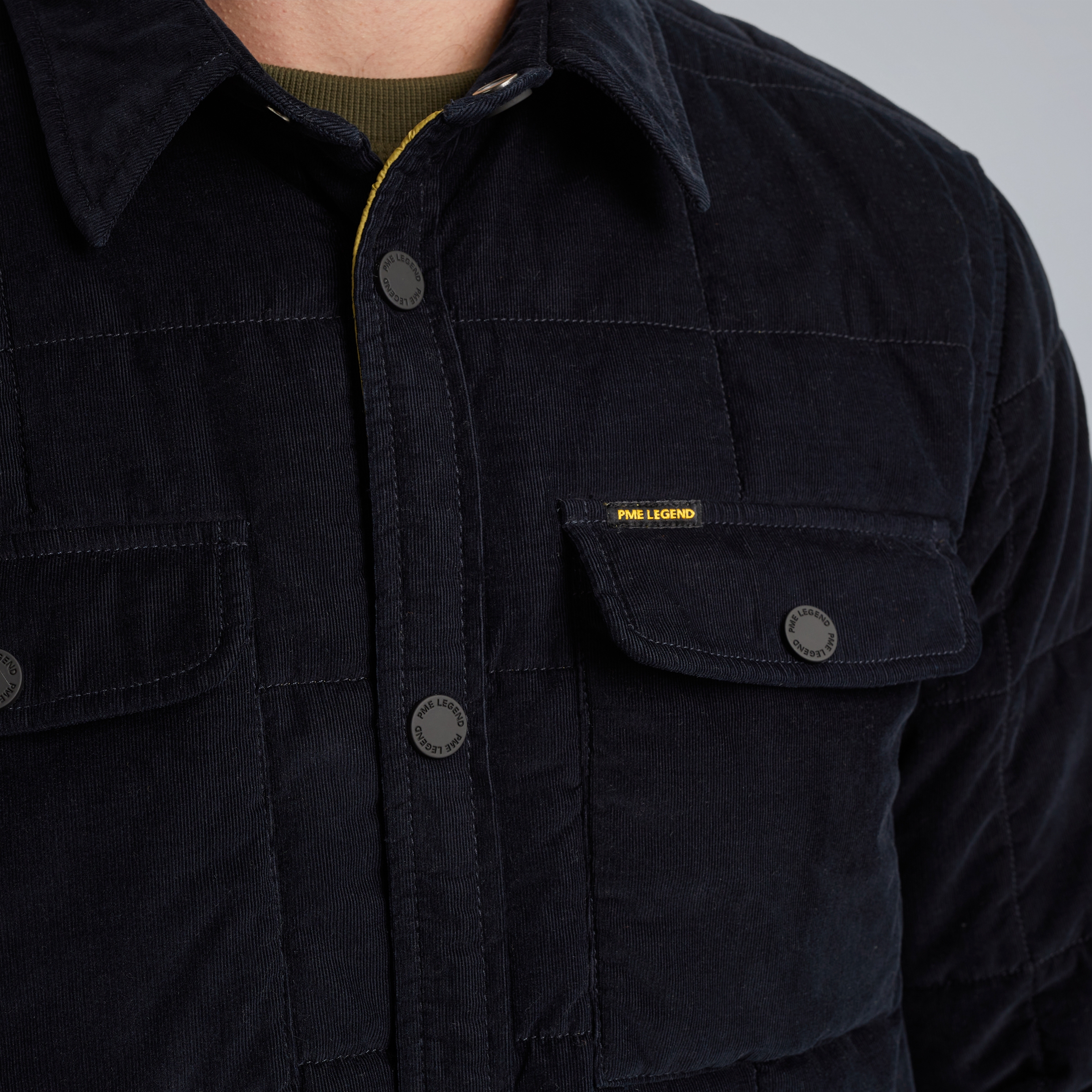 Shirt jacket van corduroy