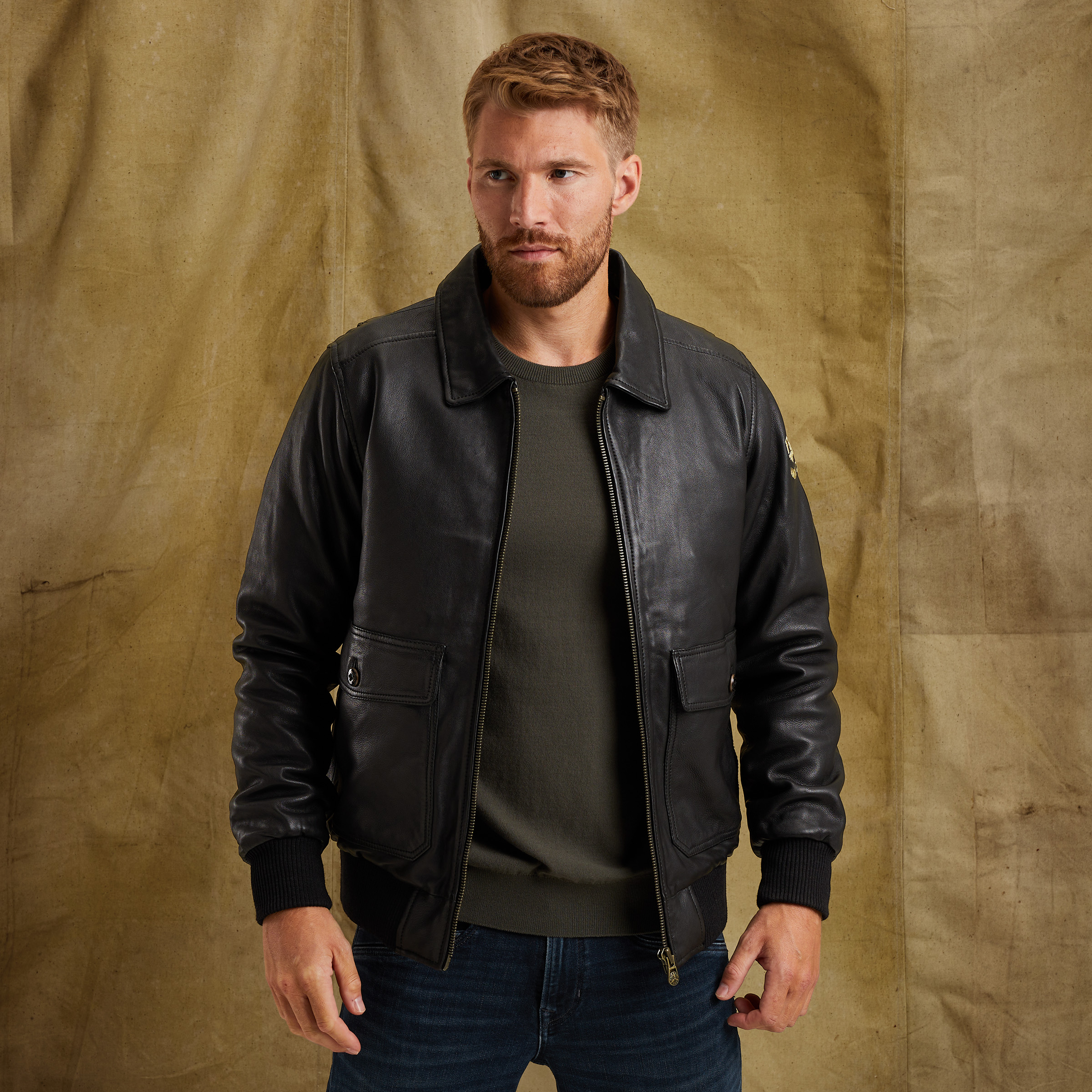 【2plan】By Leather Mustang Jacket Men's Leather Mustang A-2 Jacket for Sale | Cockpit USA