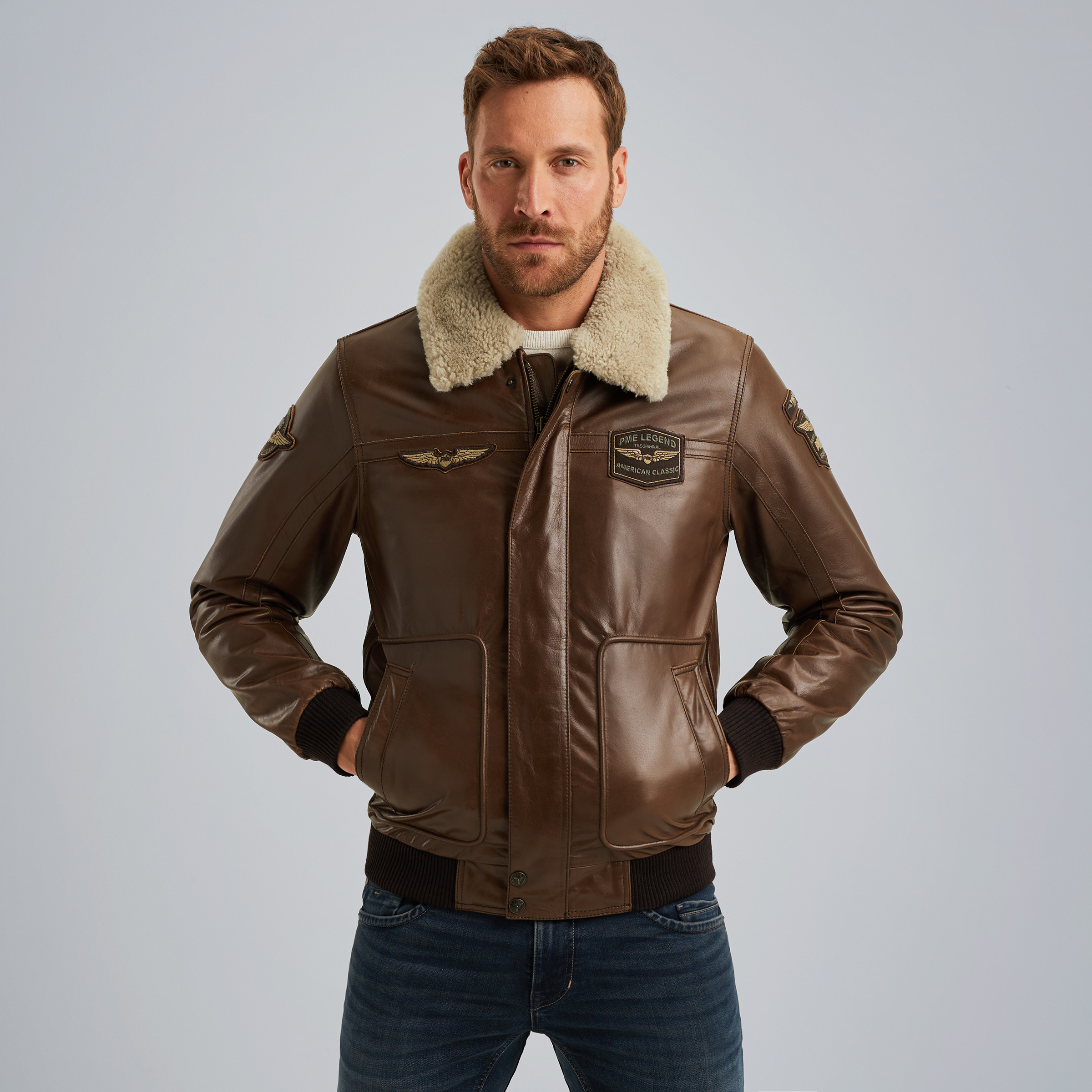 PME LEGEND Hudson leather jacket Gratis verzending en retourneren