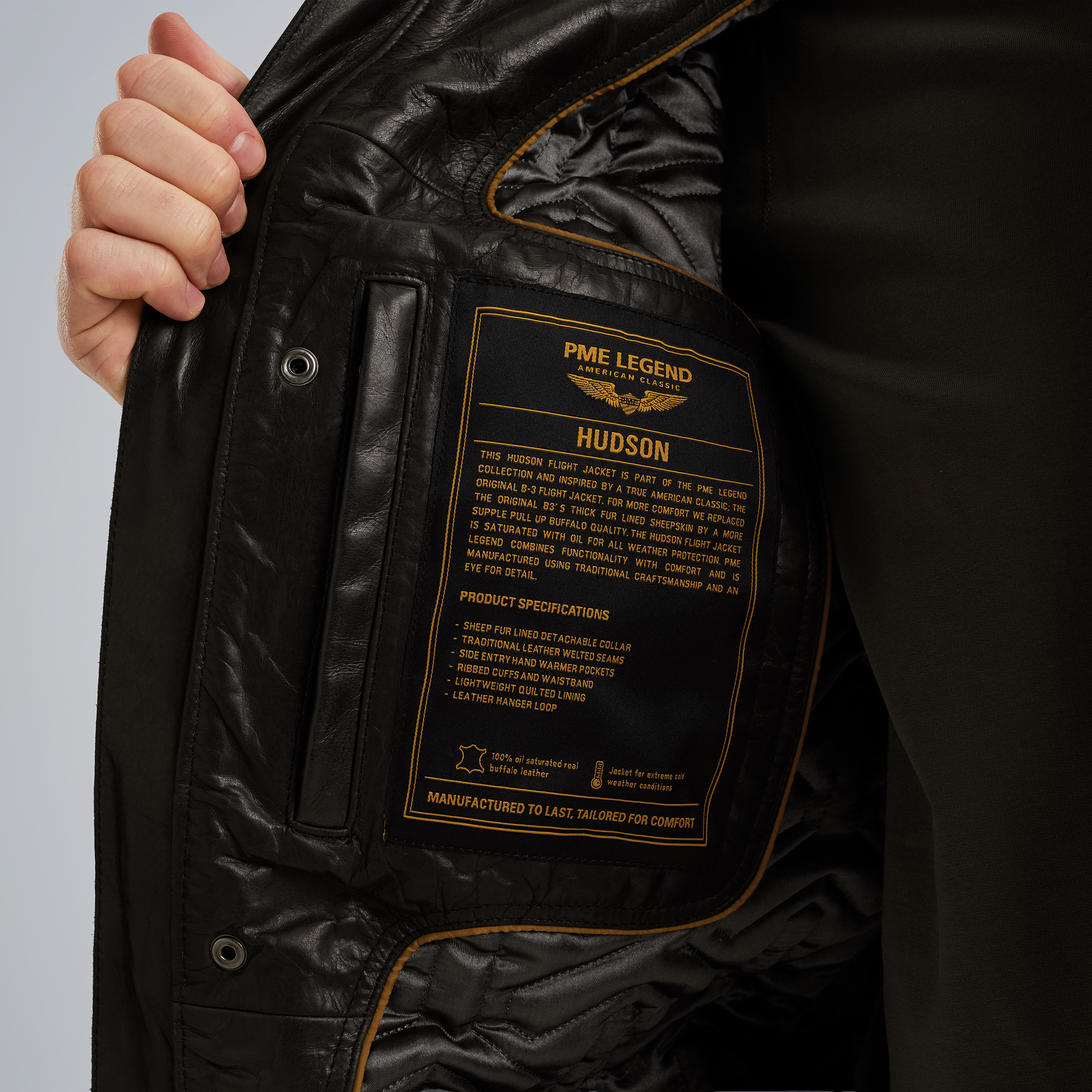 PME LEGEND Hudson Lederjacke Gratis verzending en retourneren