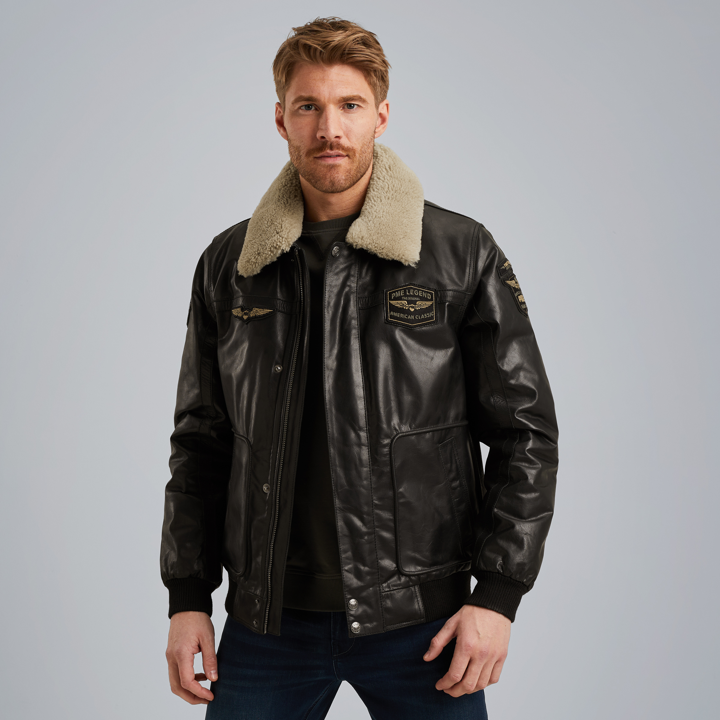 PME LEGEND Hudson leather jacket Gratis verzending en retourneren - Main Image