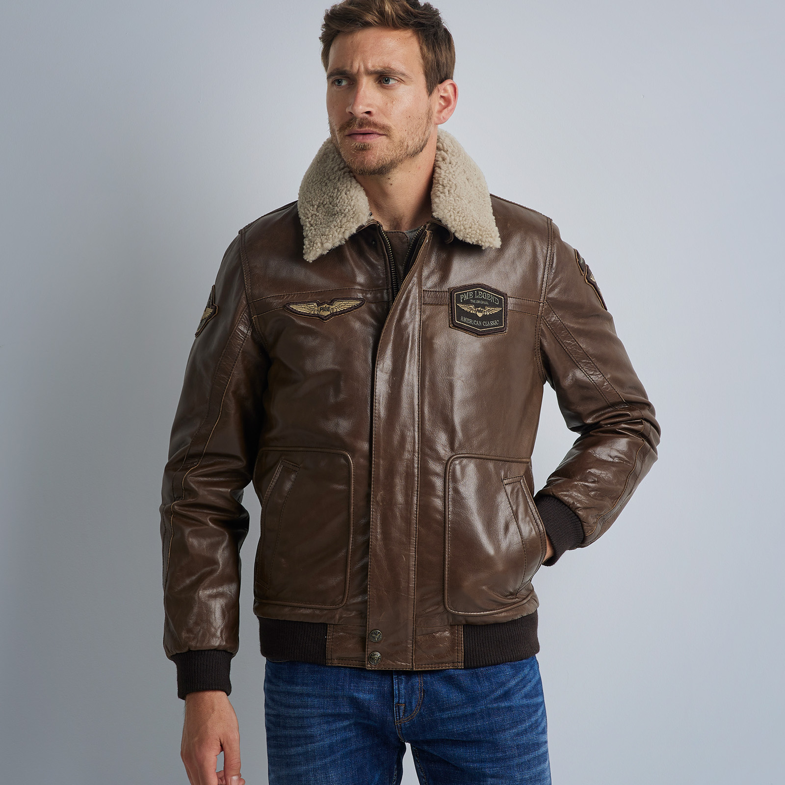 hudson leather bomber jacket